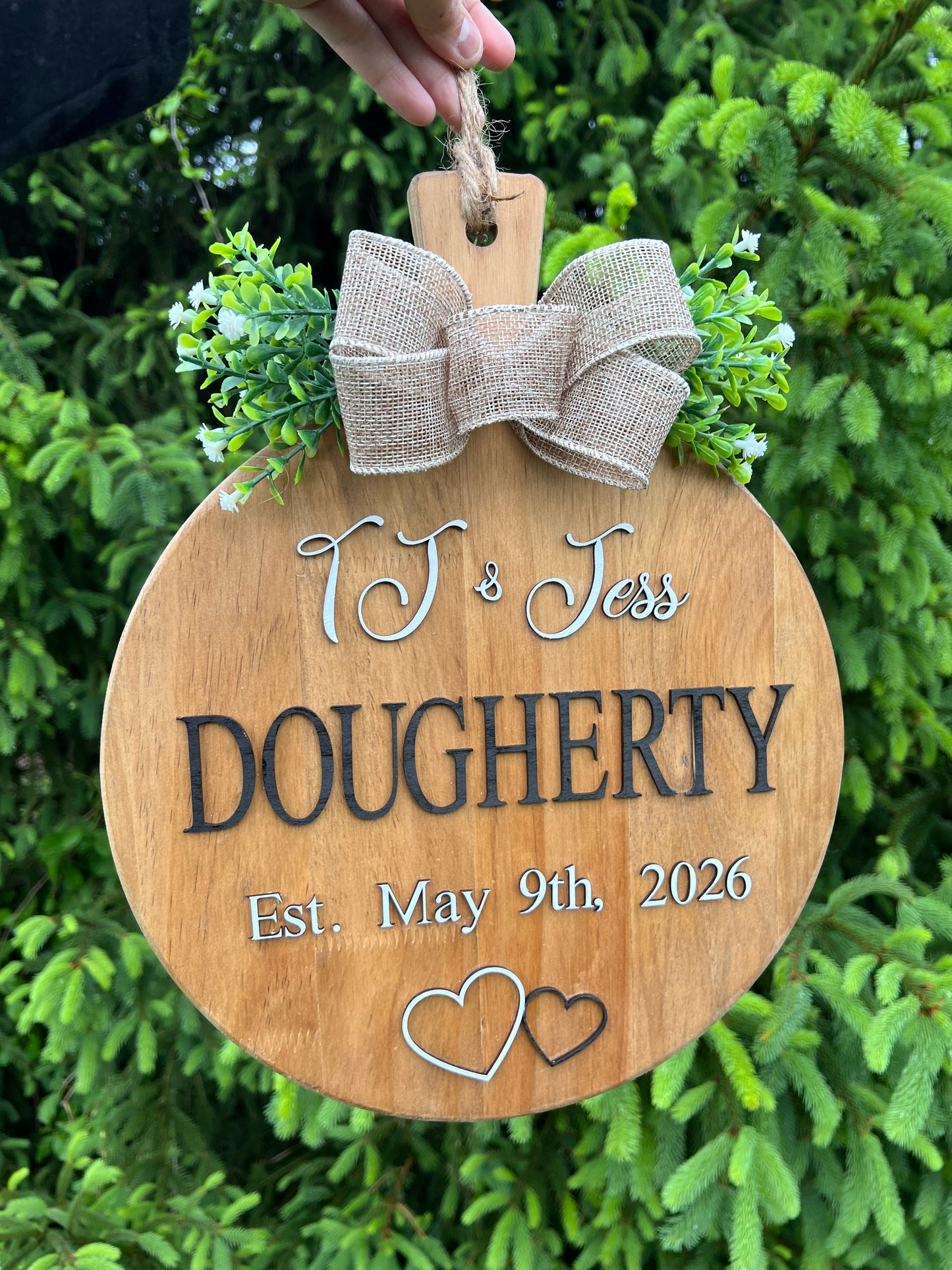 Rustic Wood Wedding Sign – Personalized Keepsake