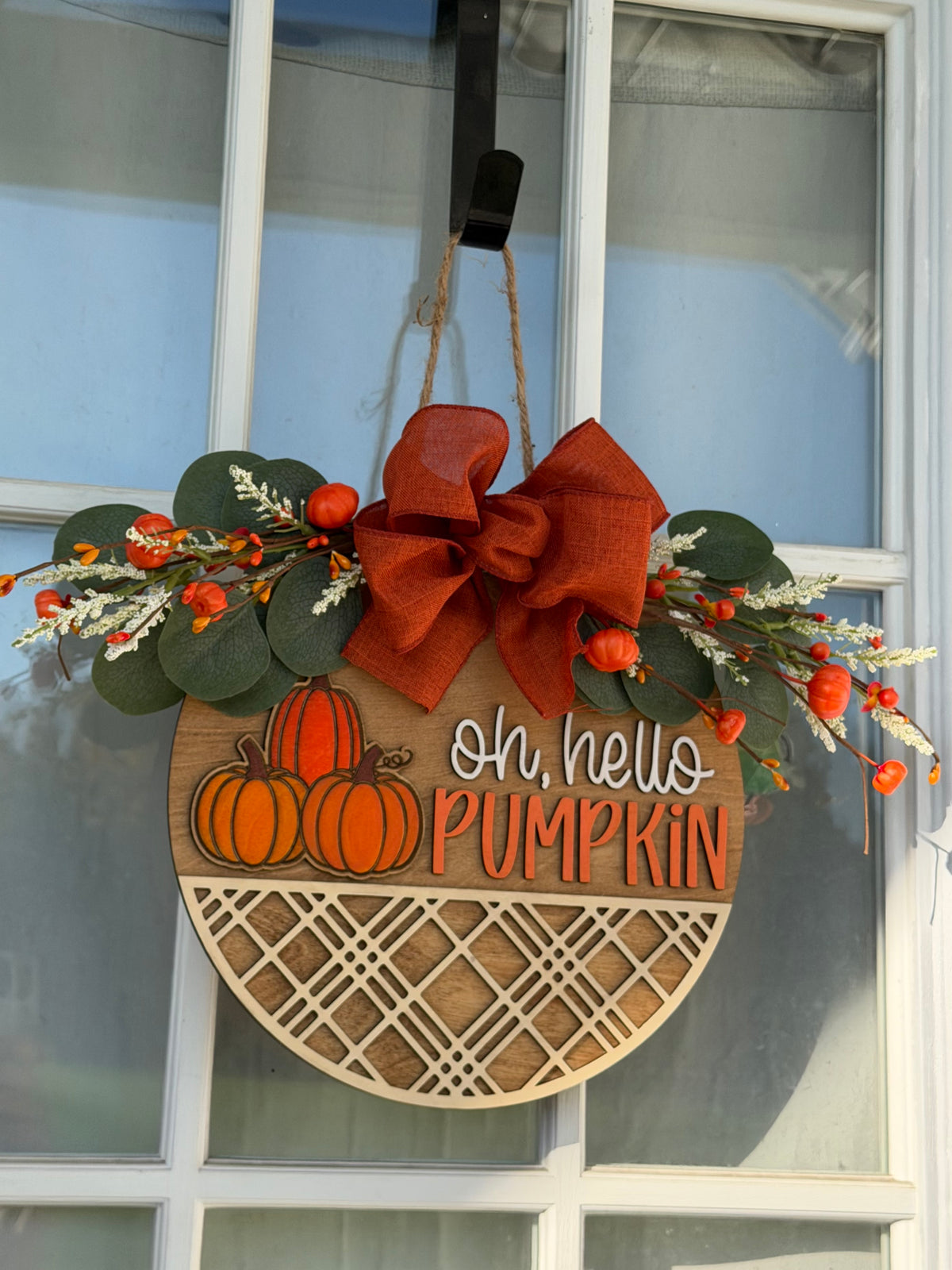 Oh, Hello Pumpkin Door Sign