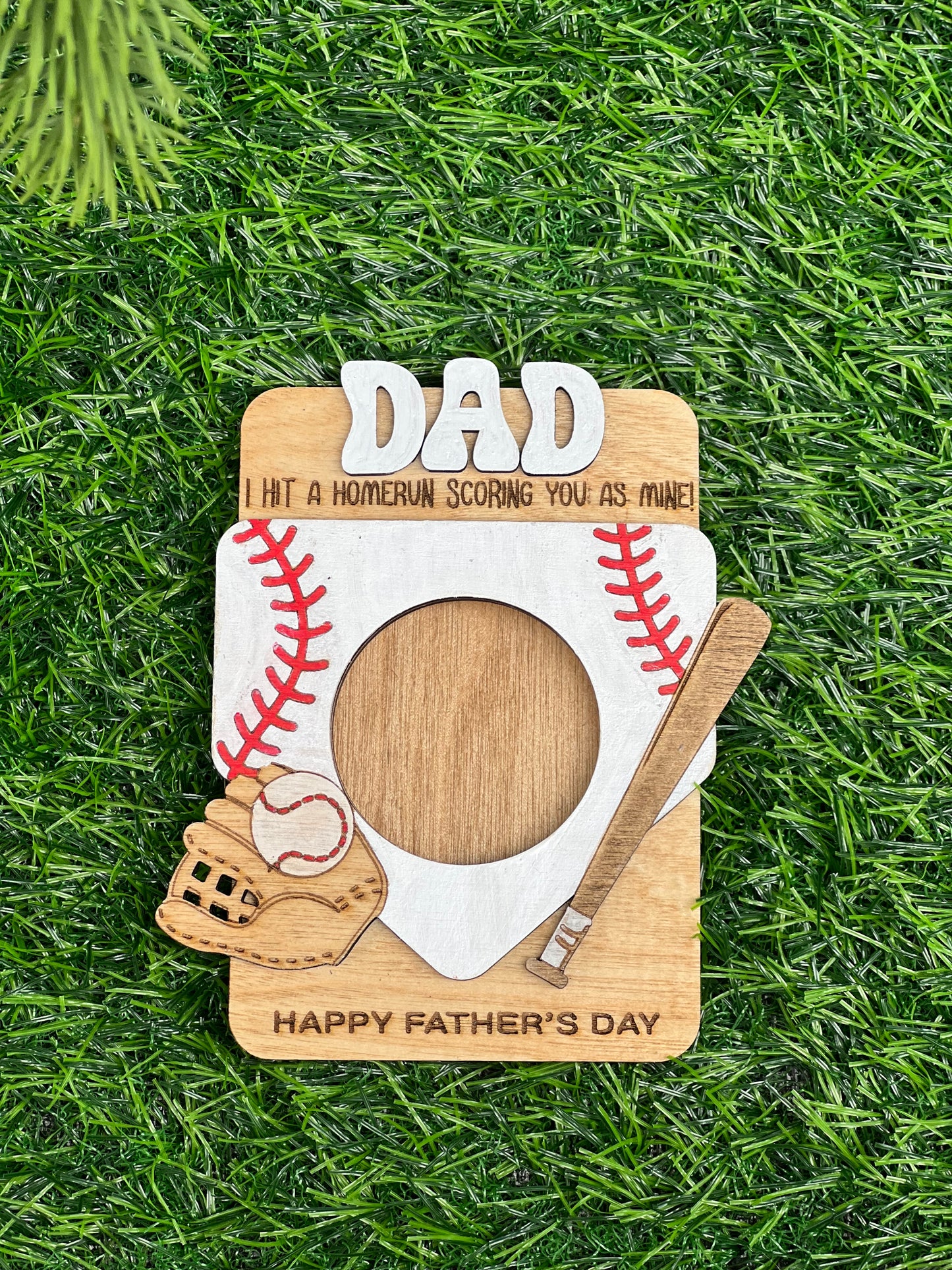 Father’s Day Photo Magnet or Visor Clip | Custom Dad Gift | Wallet Photo Holder | Hand Painted Keepsake for Dad, Grandpa, Papa