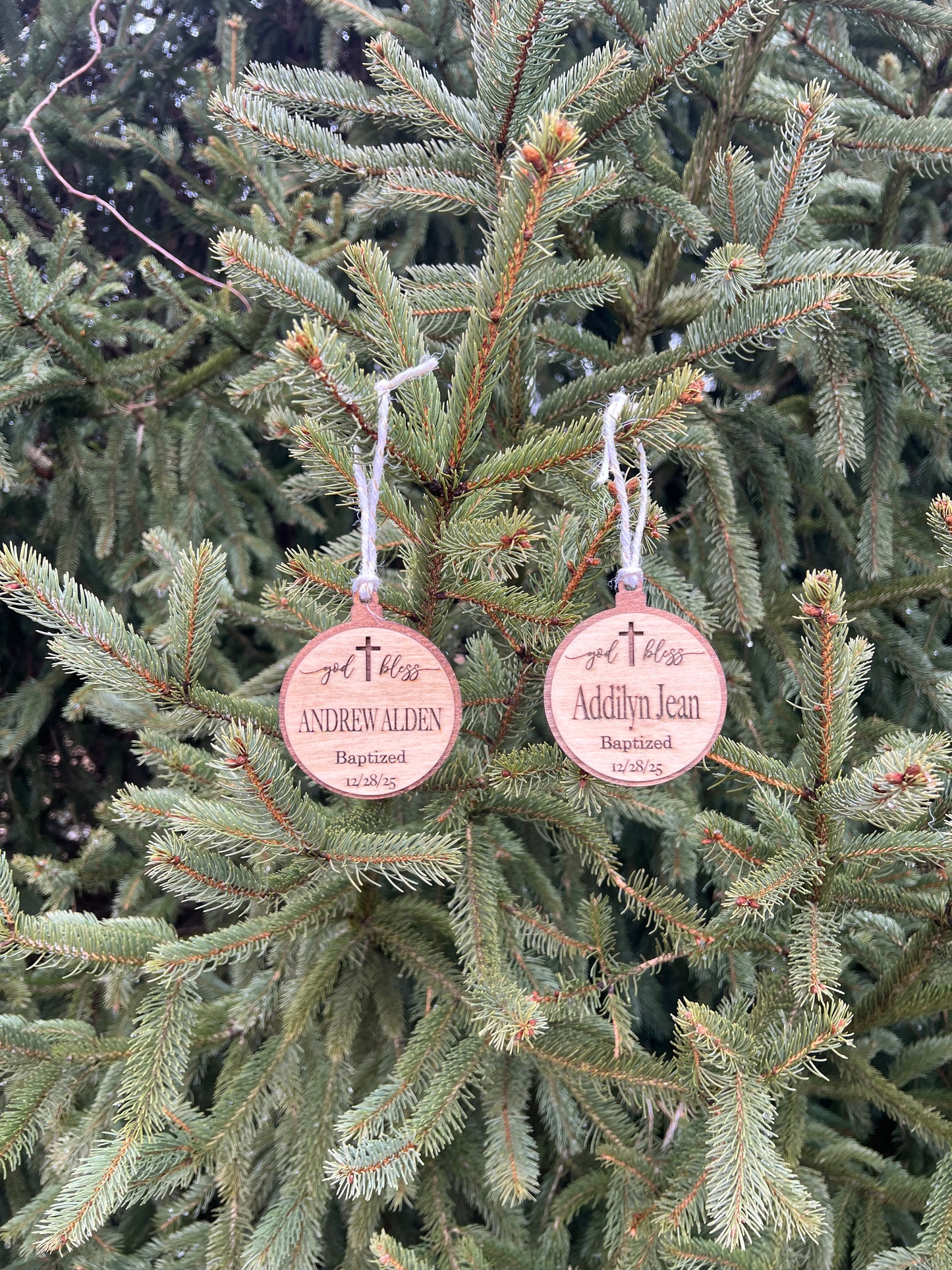 Personalized Baptism Ornaments