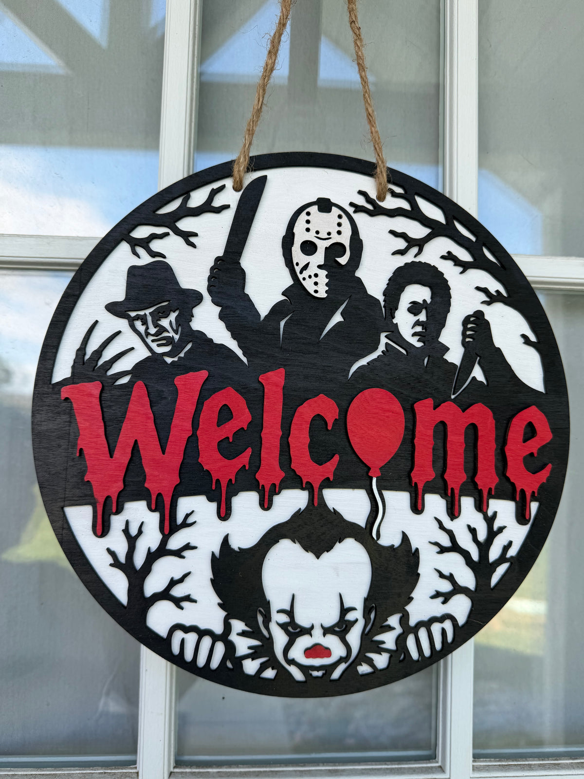 Horror Movie “Welcome” Sign
