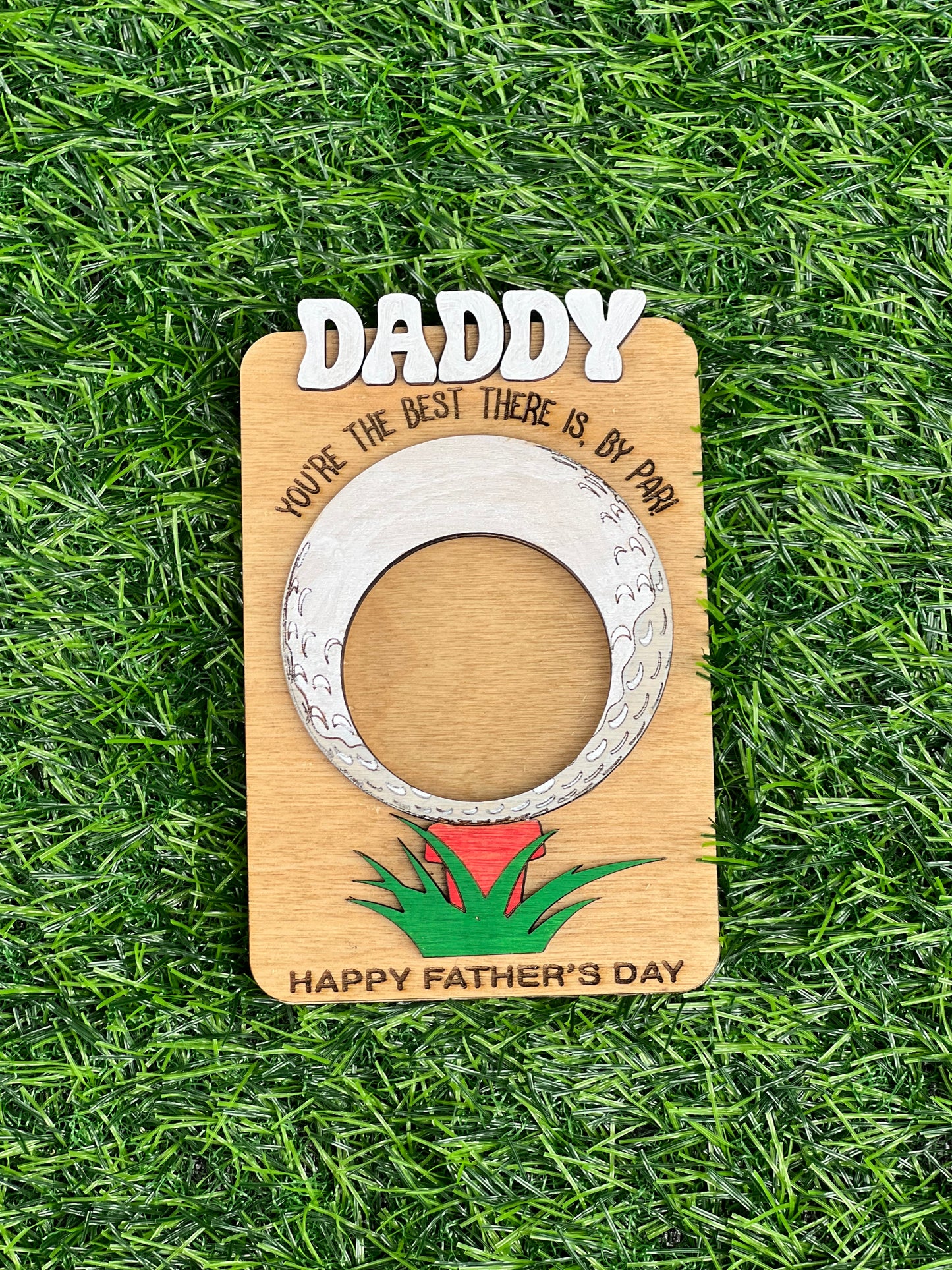 Father’s Day Photo Magnet or Visor Clip | Custom Dad Gift | Wallet Photo Holder | Hand Painted Keepsake for Dad, Grandpa, Papa