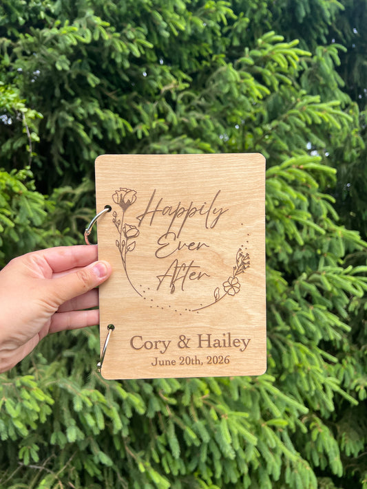 Happily Ever After Wedding Card Keeper – Custom Wooden  Card Holder Keepsake