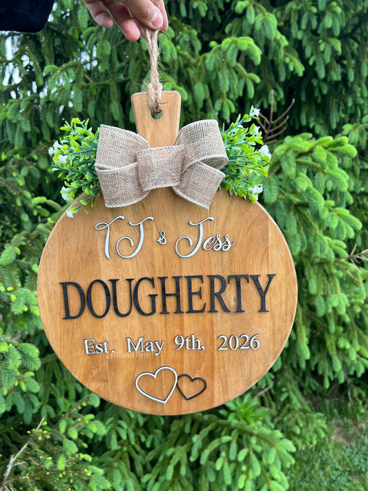Rustic Wood Wedding Sign – Personalized Keepsake