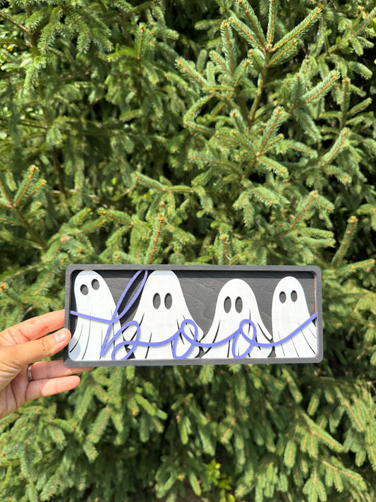 Freestanding Halloween BOO Ghost Sign