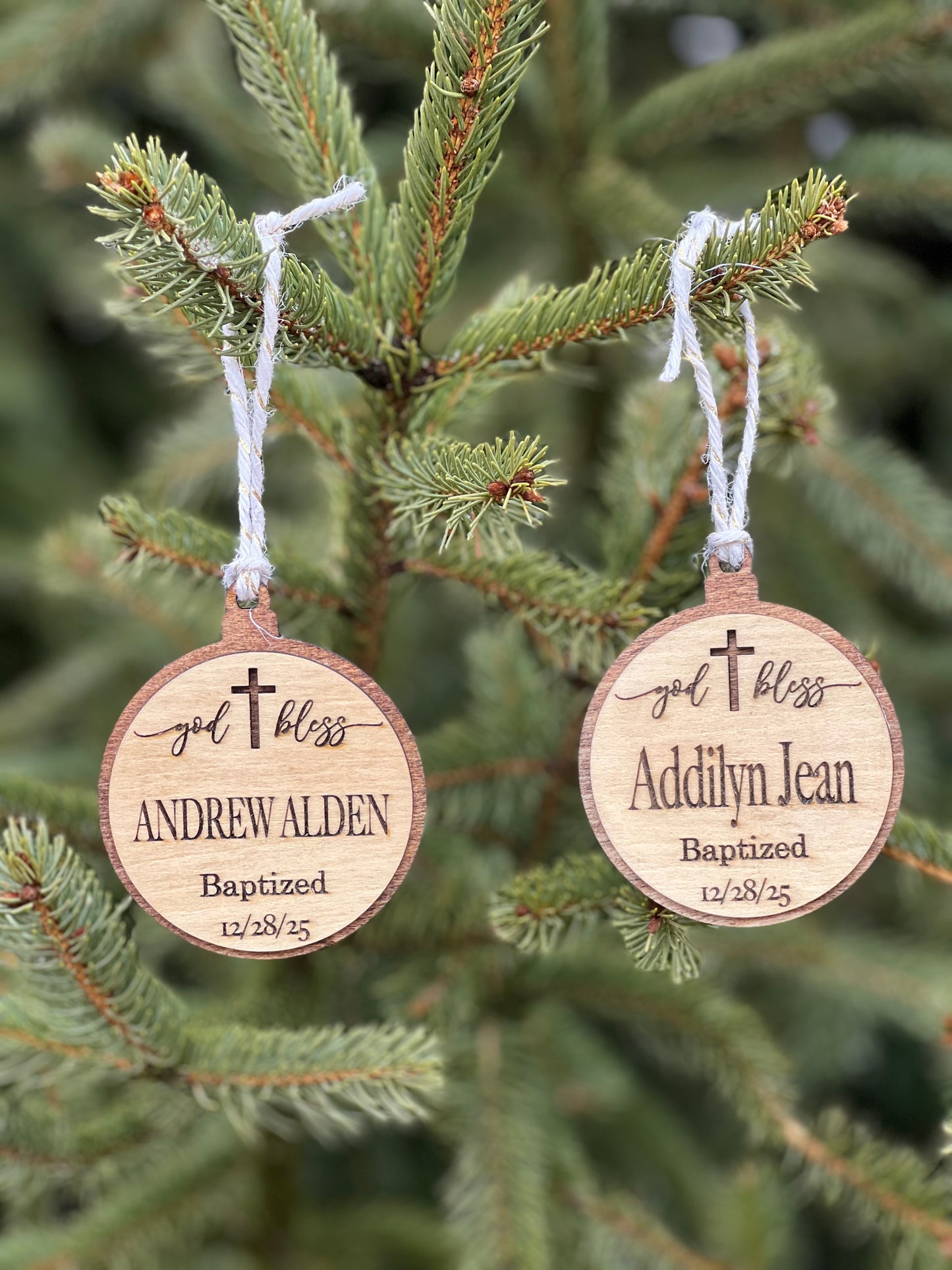 Personalized Baptism Ornaments