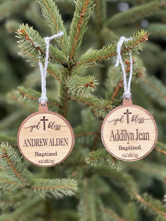 Personalized Baptism Ornaments