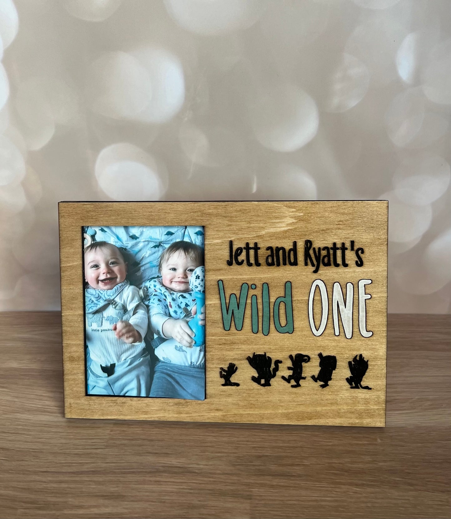 Wild One Wallet Size Photo Frame | First Birthday Picture Frame | Where the Wild Things Are Inspired | Personalized Name Frame | 1st Birthday Decor