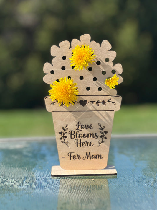 Wooden Flower Holder