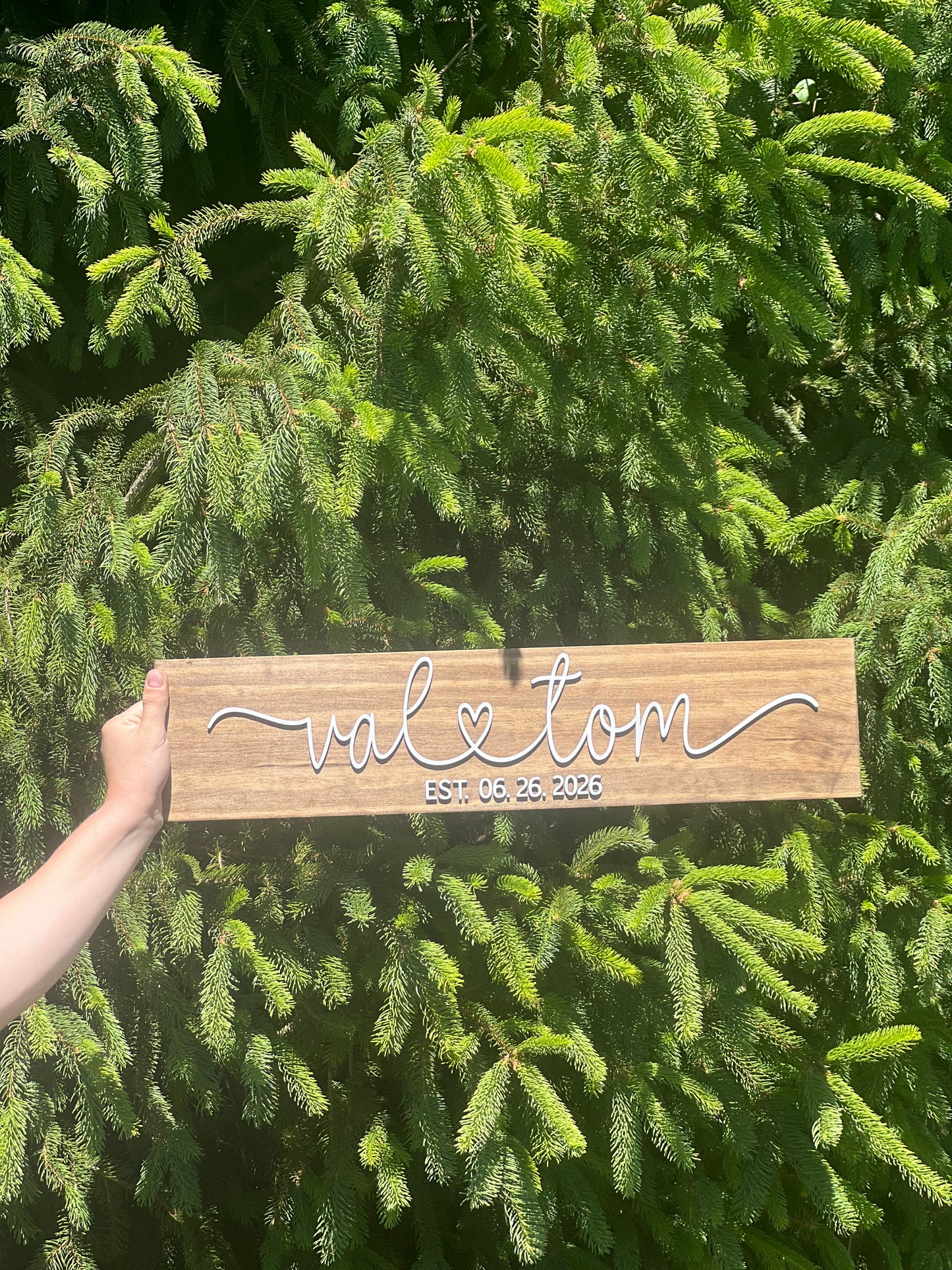 Personalized Wedding Last Name Sign | Custom Wood Family Name Sign | Rustic Wedding Decor | Established Date Sign | Newlywed Gift