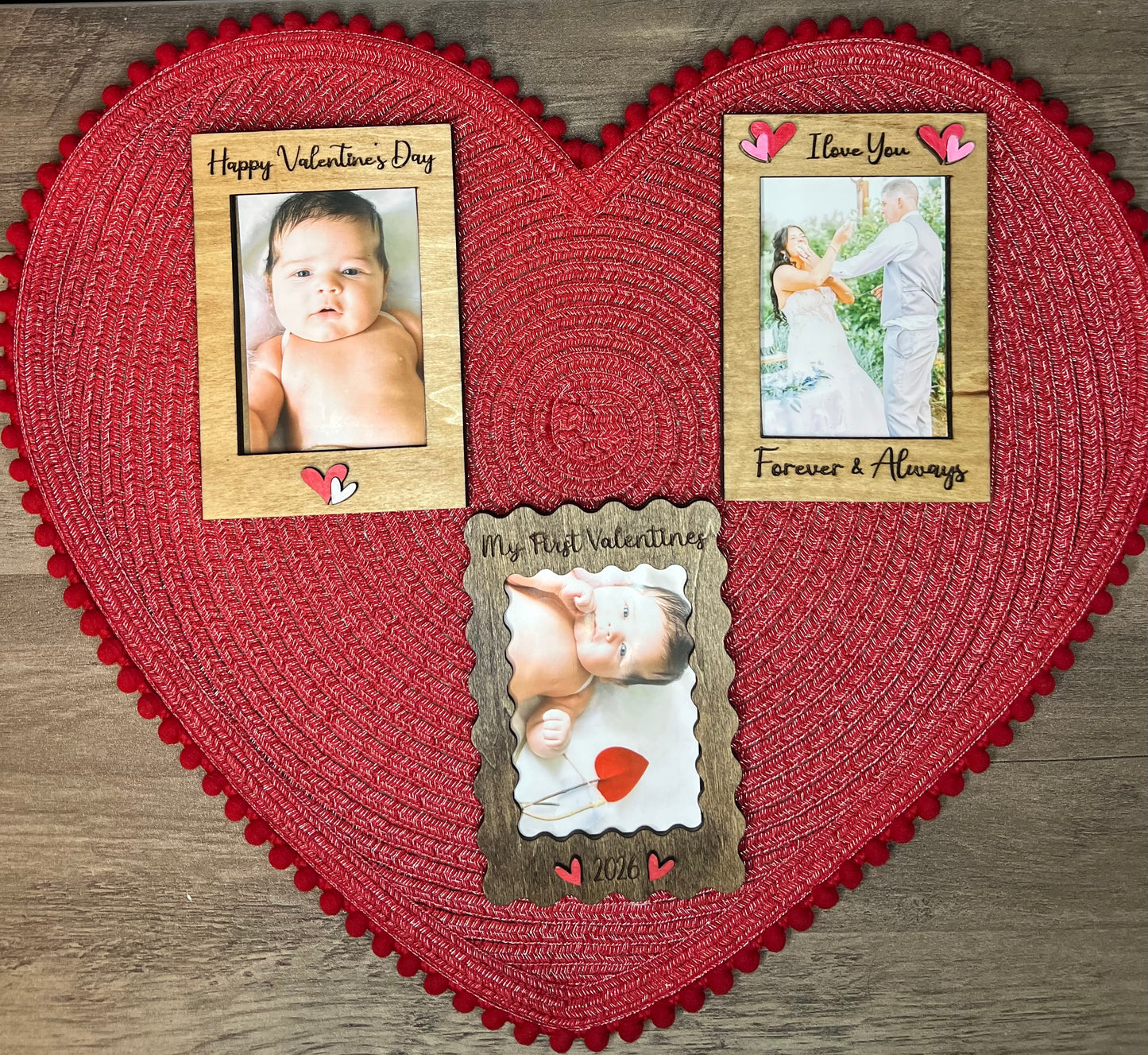 Scalloped First Valentine’s Day Frame