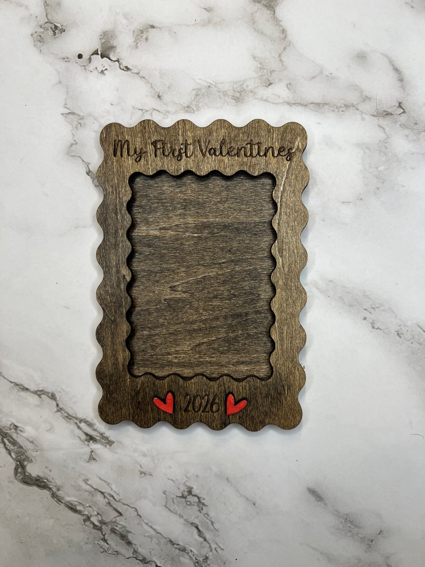 Scalloped First Valentine’s Day Frame