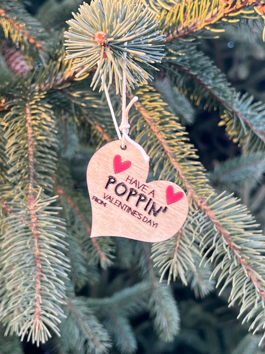 Wooden Valentine Tag – “Have a Poppin’ Valentine’s Day”