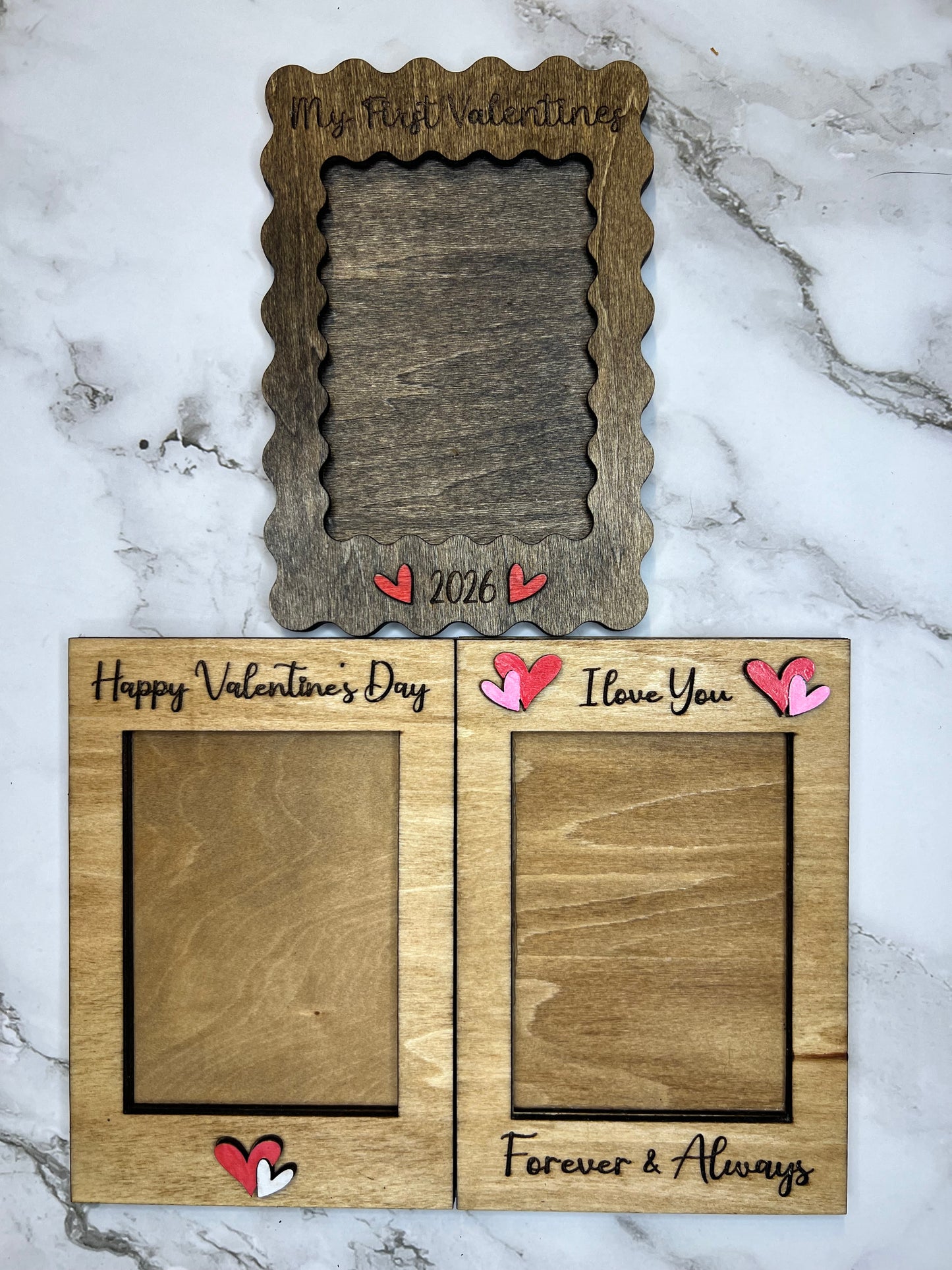 Scalloped First Valentine’s Day Frame