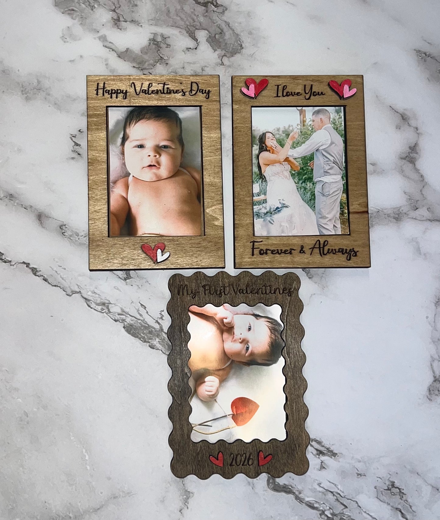 Scalloped First Valentine’s Day Frame