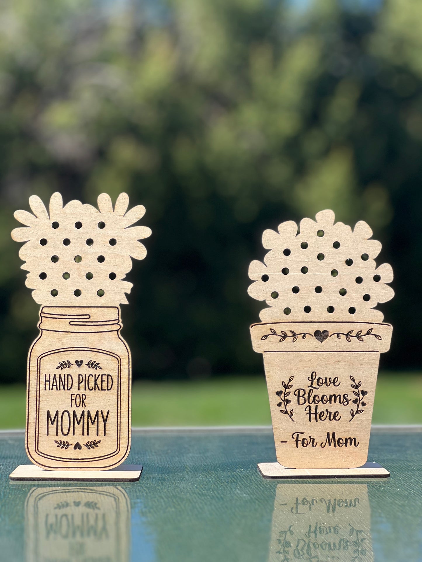 Wooden Flower Holder