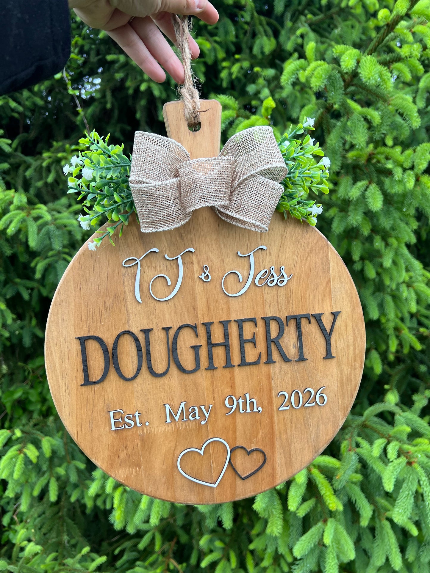 Rustic Wood Wedding Sign – Personalized Keepsake