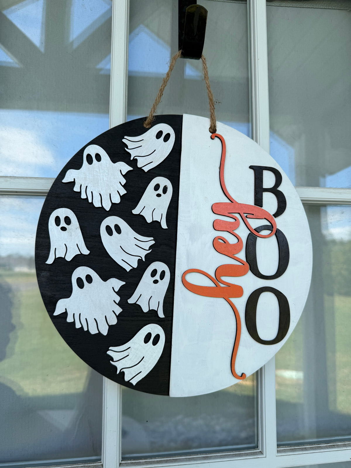 Hey Boo Halloween Door Hanger