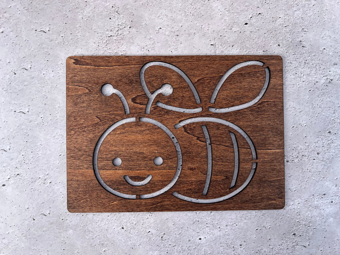 Wooden Garden Bug Stencils – Set of 4 Butterfly, Bee, Spider & Ladybug – Creative Learning & Fine Motor Play