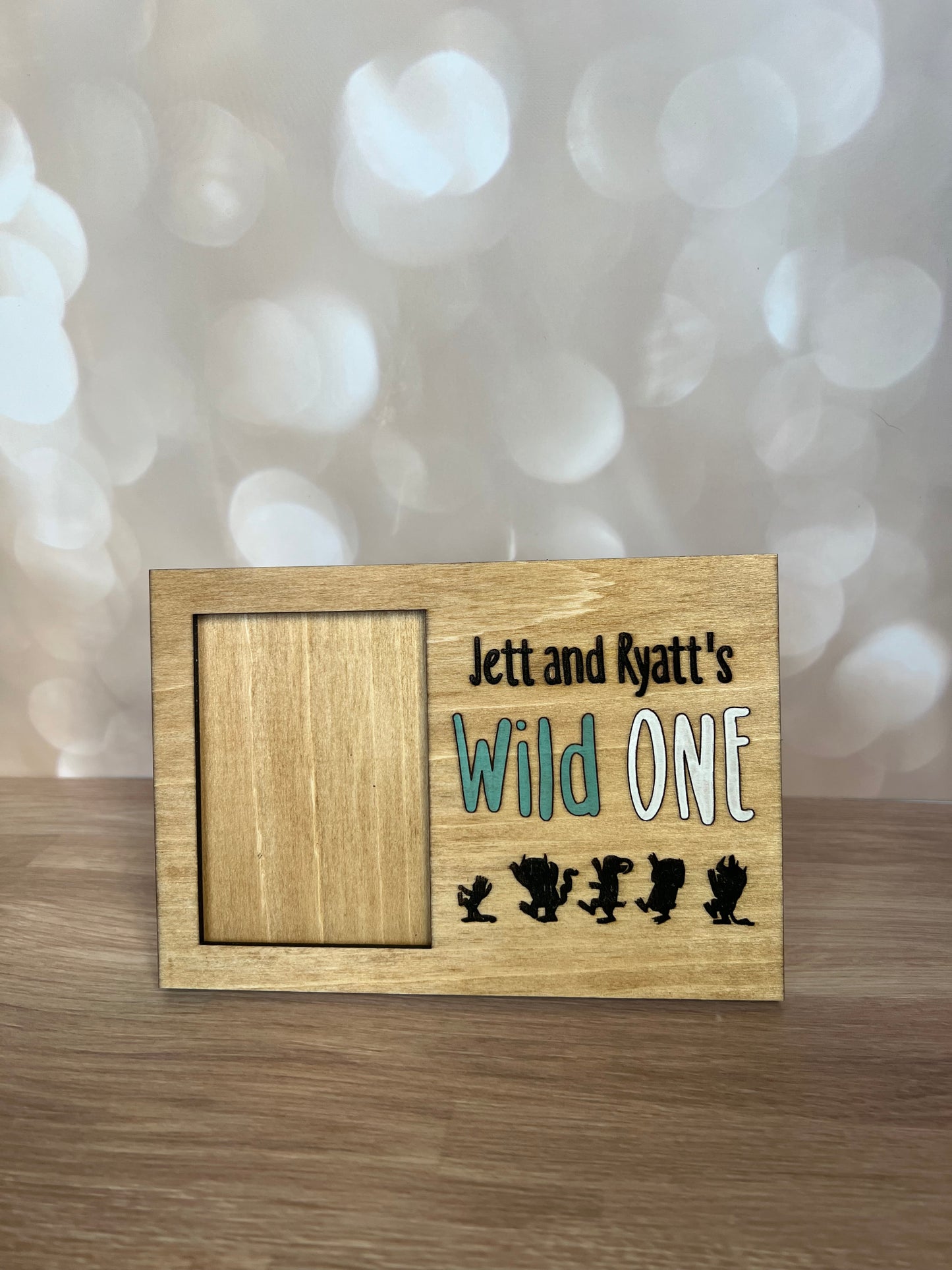 Wild One Wallet Size Photo Frame | First Birthday Picture Frame | Where the Wild Things Are Inspired | Personalized Name Frame | 1st Birthday Decor