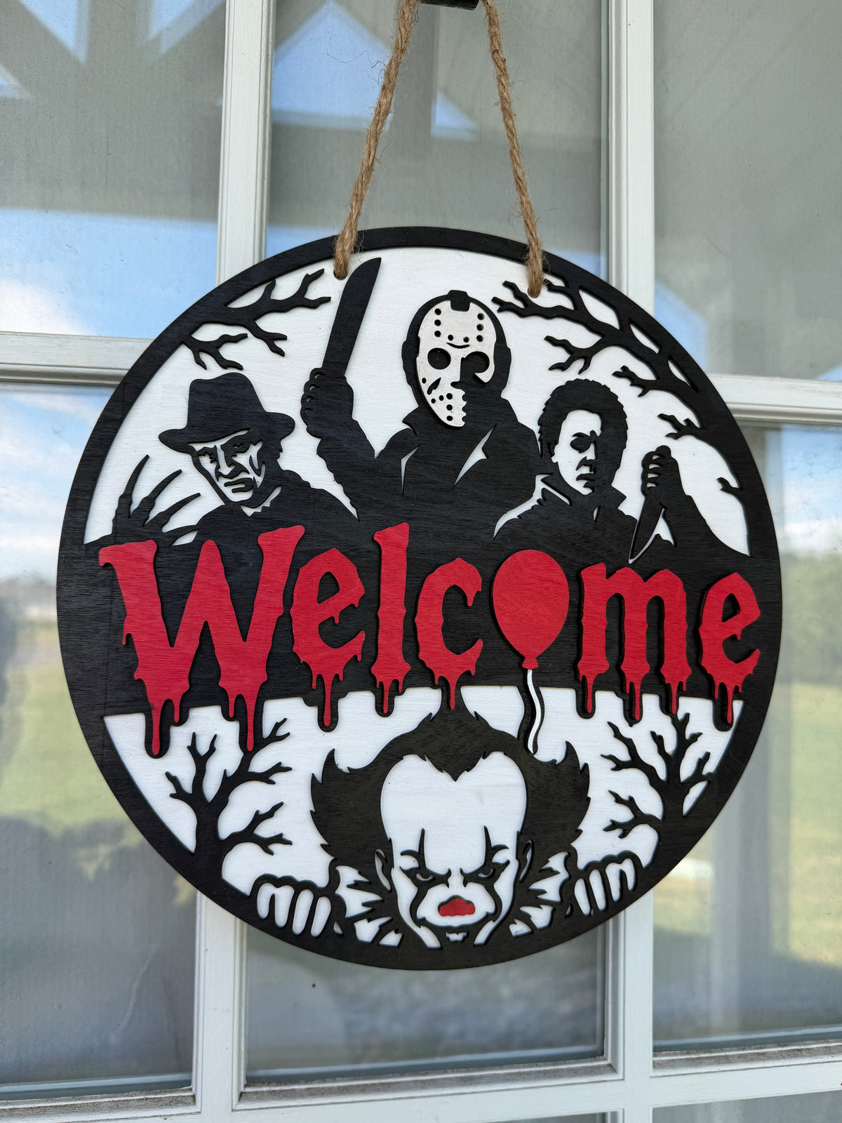 Horror Movie “Welcome” Sign