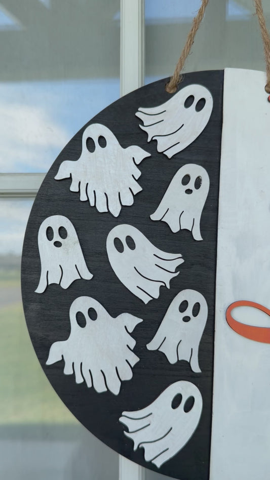 Hey Boo Halloween Door Hanger