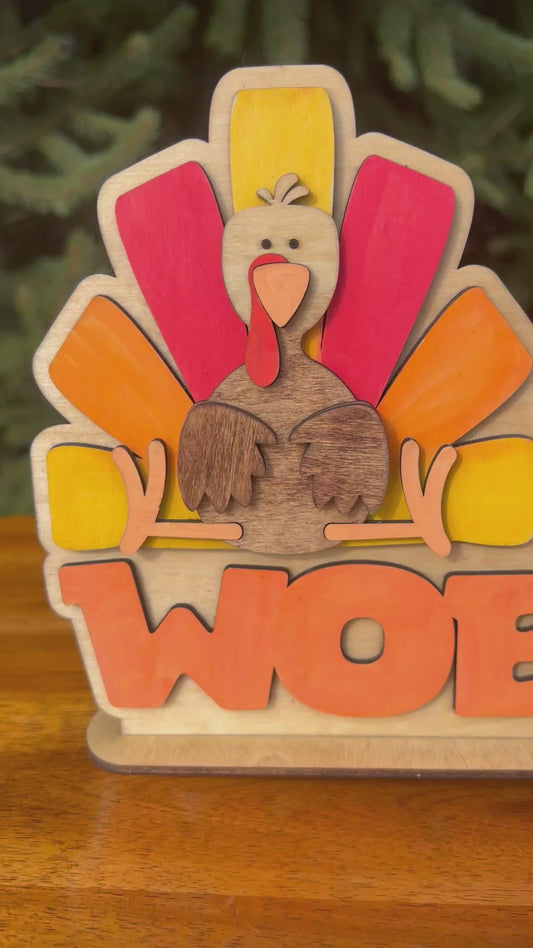 Gobble til ya Wobble freestanding sign