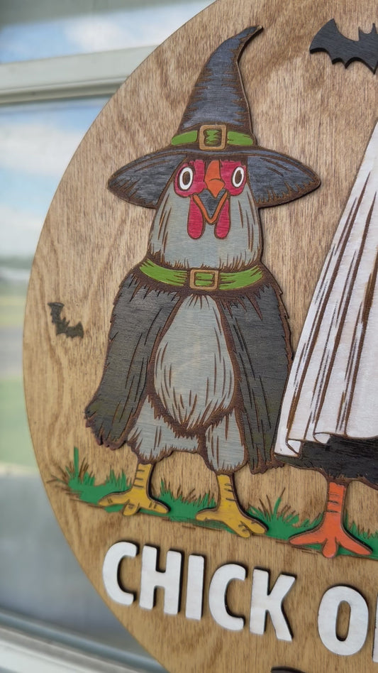 Chick or Treat Halloween Door Hanger